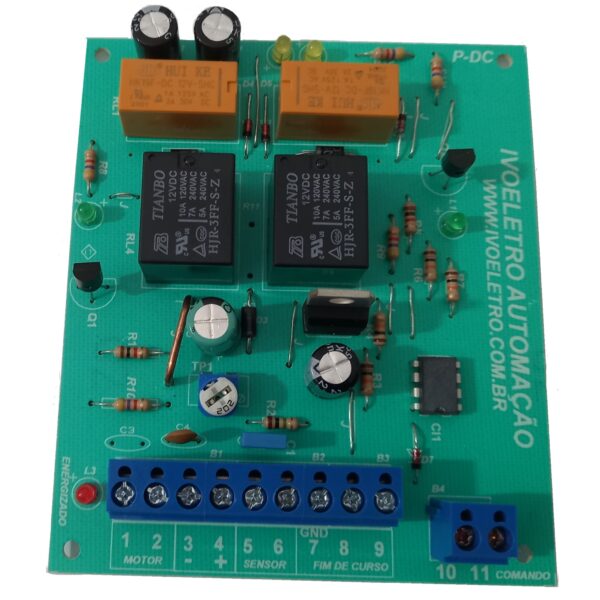 PLACA ELETRÔNICA PARA TRACKER (SEGUIDOR SOLAR UM EIXO) 12/24V